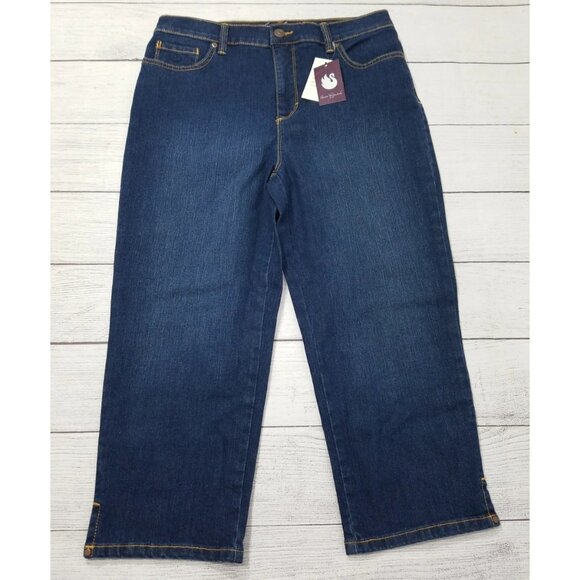 Gloria Vanderbilt Amanda Capri Slimming Effect Jeans Womens Size 6 - Picture 1 of 5